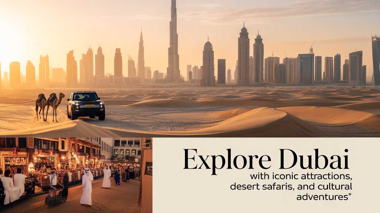 Explore Dubai with Iconic Attractions Desert Safaris and Cultural Adventures
